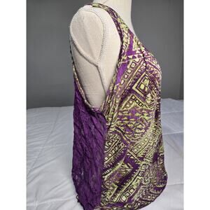 Lots Indie Top 3X Lace Purple Whimsigoth Boho Southwester Top Casual USA Made